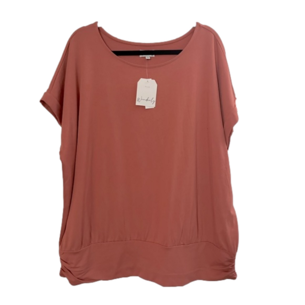 NWT Wonderly Dolman Sleeve Loose Flowy Top Blouse Shirt Curve Plus Sz 2X